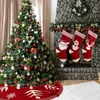 Juldekorationer 95/120 cm trädkjol mattan år Xmas dekor prydnader festliga festtillträd