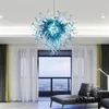 Hand Blown Glass Chandelier Lamps Indoor Hanging Fixtures Luxury Lights Murano Style Glass Pendant Lighting with LED Bulbs Crystal Chandeliers LR434