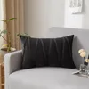 Подушка 2 кусочки бархатные броски крышки ручной мягкой полосы 12x20 дюймов для диван -диван спальня декоративность