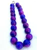 Chaînes 18 " 22 " 25 " 28 " Énorme collier de perles de pierres précieuses rondes en sugilite violet naturel de 20 mm