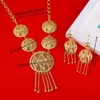 Necklace Earrings Set Trendy African Sets Jewelry Gold Color Eritrea Ethiopian Arabic Oman Habesha Wedding Gifts