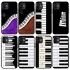 mode piano zachte tpu hoesjes voor iphone 15 14 plus 13 pro max 12 mini 11 xr xs x 8 7 6 6s wit zwart print mode zwarte kleur mobiele telefoon achterkant