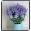 Decoratieve bloemen 10 hoofden romantische provence decoratie lavendel bloem zijden kunstmatige korrel simulatie van waterkrachtplanten