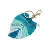 Key Rings Fashion Leaf Tassels Buckle ornamenten Handmatig Weef Keeping Beach Wind Keyrings sieraden Accessoires 1 69zl Y2 Drop Dhxvu