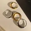 Pendientes de aro de 20 mm a 40 mm de color dorado y plateado, grandes aros gruesos, aros gruesos y delicados para mujer, regalo para mamá