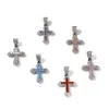 Collier croix plein de diamants, pendentif en pierre blanche, tendance Hip Hop, chaîne en cristal polyvalente personnalisée, nouvelle collection