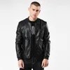 Мужская меховая искусственная Nigrity 2023 Осенний зимний бренд бренд PU Motorcycle Fashion Leather Jacket