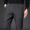 Herenbroek Korea formele kledingjurken broekstijl slanke elastische taille s pak office klassiek 2023 streetwear mannen