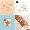 Bangle Open Armband Set For Women Jewelry Accessories 5 PCS/Set Party Bohemian Arrow Shell Armband Set Drop Delivery Dhjio