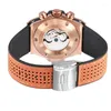 Armbanduhren Luxusuhr für Männer Automatische mechanische leuchtende Geschäftsuhren Mann Silikonarmband Armbanduhr Männliche Uhr Relogio Masculino