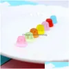 Charmes Kawaii Résine Cabochons 10 Pcs 10 12 Mm 3D Colorf Jelly Food Bijoux Diy Résultats Argile Charme Matériel Pince À Cheveux Arc Cent Dhc3Z