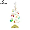 Decorações de Natal Presente Eletroplastação de Ferro Vestido LED LED Luminous C Crystal Table Decoração Night Light