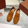 Desiner Loropiana Shoes Online Women's Shoes Four Seasons Genuine Leather Lp Lefu Shoes Soft Soles British Style Casual Shoes