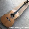 Guitare personnalisée en usine, table en pin rouge massif, touche en ébène, éclisses et dos en palissandre, guitare acoustique 39 "de haute qualité de la série ooo, reliure en véritable coquille d'ormeau