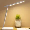 Настольные лампы складываемое прикосновение Dimmable Gesire Защита Светодиод Стол Столд Столд Стэйд для чтения USB плата за ночной свет для гостиной