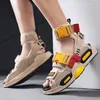 Chaussures habillées Marque Vert Design Sandales pour hommes High Top Boucle Slides Summer Hip Hop Gladiator Beach Pantoufles Drop 230213
