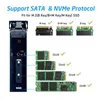 Cavi per computer M.2 NVME SSD a USB 3.1 Case 10Gbps Dual Protocol M2 Box PCIe NGFF adattatore per custodia SATA con OTG per