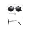 Lunettes de soleil rondes de la mode Double pont femmes Designer Sun Glassements Men Metal Frame Eyewear UV400 Shades With Case for Lames2107835