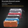 Portable Speakers High Sensitivity Emergency Radio USB/TF/AUX/FM Wireless Bluetooth Speaker Charge By Solar Power Flash Light D6