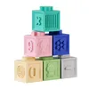 Bloklar Montessori Oyuncaklar Çocuklar İçin Bebekler Numara Puzzle Duyusal Gelişim Çocuk Eğitim Binası Yumuşak Silikon İstiflenebilir 230213