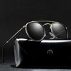 Mode Runde Sonnenbrille Doppelsteg Damen Herren Designer Sonnenbrille Metallrahmen Brillen für Damen UV400 mit Etuis