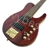 Lvybest elektrische gitaar aangepaste winkel aangepaste bas 5 string bas bass nieuwste stijl elm body op maat gemaakte toets ingelegd en kleur