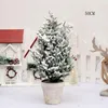 Décorations De Noël Simulation Artificielle Cèdres 40cm 50cm 60cm Flocons De Neige Chute De Neige Flocage Arbre Décoration Plantes Décor De Noël