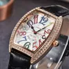 Polshorloges voor vrouwen 2023 Nieuwe dames horloges drie naalden kwarts kijken top luxe merk lederen riem dame mode diamanten horloge FM topkwaliteit