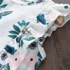 Girls Summer Clothing Sets New Fashion Flowers Clothes Baby Ruffles Forest Floral Cool Vest Shorts pcs Set For Kids y
