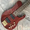 Lvybest elektrische gitaar aangepaste winkel aangepaste bas 5 string bas bass nieuwste stijl elm body op maat gemaakte toets ingelegd en kleur