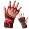 Handledsstöd 1Pair Viktlyft Träningshandskar Kvinnor Män Fitness Sports Body Building Gymnastics Gym Hand Palm Workout Protector