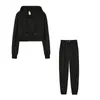 Women 2 piece outfits pants sweat suits for ladies crop top hoodie and jogger sets womens clothing