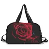 Duffel Väskor 2023 3D Rose Printing stor kapacitet Fashion Travel Bag For Unsiex Weekend Handle Carry On Drop Paquete