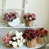 Decoratieve bloemen Mooie Hydrangea Rose kunstmatige bloem herfst trouwhuis decoratie zijden nepschuim accessoires ambacht