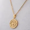 Chains Retro Compasses Shaped Pendant Necklace Women Men Jewelry Vintage Round Chain Stainless Steel Material Dropship