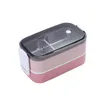 Dinnerware Sets 1pcs Double-layer Thermal Insulation Lunch Box For Students Container Tableware Accessories Environmental