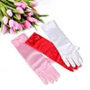 3Set/Pack Party Supplies Bowknot Satin Elastic Cosplay Gloves Snow Aisha Children's Stage Show Princess Halloween Dinner Performance Wedding Gloves