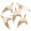 Charms 500Pcs 29X15Mm Tail Fish Mermaid Pendant For Diy Handmade Jewelry Accessories Making Drop Delivery 202 Dhcyd