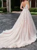 Empire Wedding Dress Blush Tulle with Iovry Applique High Waist Bridal Gowns Accept Custom Made Plus Size Wedding Dresses