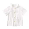 Sets s Piece Years Old White Round Collar Shirt Shorts With Suspwnfers Baby Boy Gentleman Suit Children Clothing