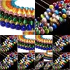 Stone 8mm Natural Chatoyant Cats Eye Cymophane Beads Round Loose Bead Opals Glass Ball 4 6 8 10 12mm smycken Armband som gör Dhgarden Dh83q