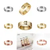 Love Ring Designer Ringen Carti Band Ring 3 Diamanten Dames/Heren Luxe Sieraden Titanium Staal Verguld Nooit vervagen Niet Allergisch Goud/Zilver/Rose 36285