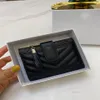 2021 Wallets Fashion Designer Lady Black Caviar Leather Guilted Wallet Small Coin Purse Women Clutch With Box Sl Portefeui293s