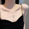 Hanger kettingen Potcet Korea 2023 Fashion Trend dames roestvrijstalen Romeinse digitale ketting geometrische retro sieraden