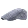 Bérets britanniques rétro Plaid homme peintre casquette gavroche chapeau femme artistique chapeaux printemps automne casquettes plates coton béret Boina décontracté élastique Europe Amérique Barett BC299