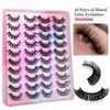 20 paren D krul valse wimpers natuurlijke Russische wimperverlengingen zachte comfortabele faux nerts wimpers make -up