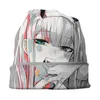 Basker anime flicka noll två mössa mössa unisex vinter varmt bonnet femme stick hatt utomhus skid älskling i franxx skallies mössa hattar