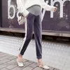Бродячие дниты зимняя мода на улице с утолщением шерсти беременные женщины леггинсы с прямыми брюками живота