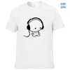 Men's T Shirts Top Quality 2023 Fashion Headset Cartoon Printed Casual Shirt Men Brand T-shirt Cotton Tee PlusTop Sh