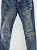 Jean de diseñador destruido para hombre denim delgado recto biker jeans ajustados Casual hombres largos jeans rasgados Tamaño 28-38 con agujeros